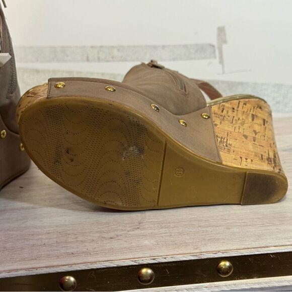 Madison Peep Toe Wedge Sandals size 6.5 good condition - Picture 7 of 7